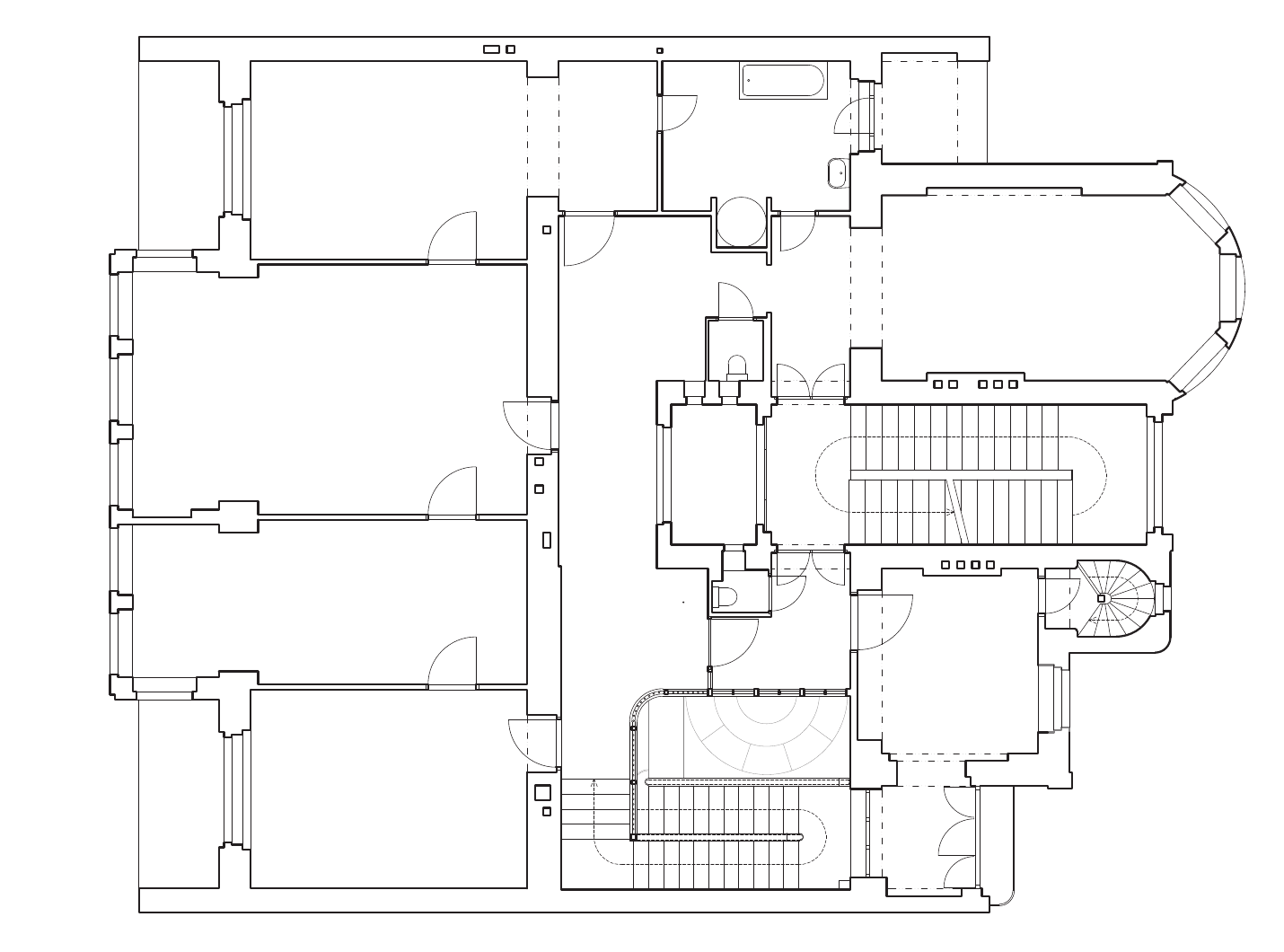 Půdorys přístupných prostor v Domě – 1. patro